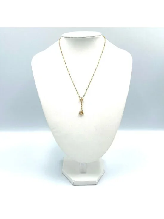 Dior CD Logo Rhinestone Necklace